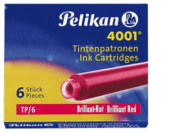 Cartouche d'encre Pelikan, série Recharge & encre Encre rouge (Courte)