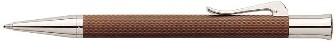 Stylo bille Faber-Castell, série Guilloche Resin Cognac