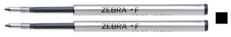 Recharge stylo Zebra, série Recharge & encre Encre noire (Paquet de 2) - Style F