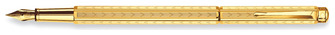 Stylo plume Caran d'Ache, série Ecridor Chevron Doré