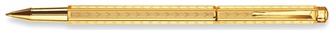 Stylo bille roulante Caran d'Ache, série Ecridor Chevron Doré