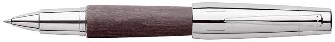 Stylo bille roulante Faber-Castell, série E-motion Wood/Chrome Noir