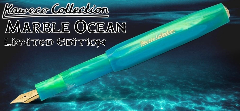 Stylo plume Kaweco, série Kaweco Collection Marble Ocean LE 