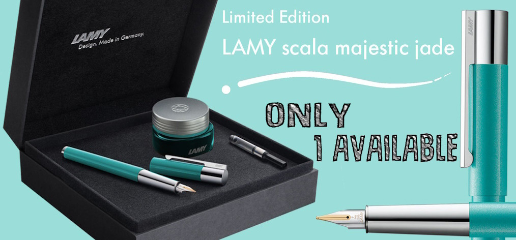 Ensemble stylo plume Lamy, série Édition Limitée Scala Majestic Jade 