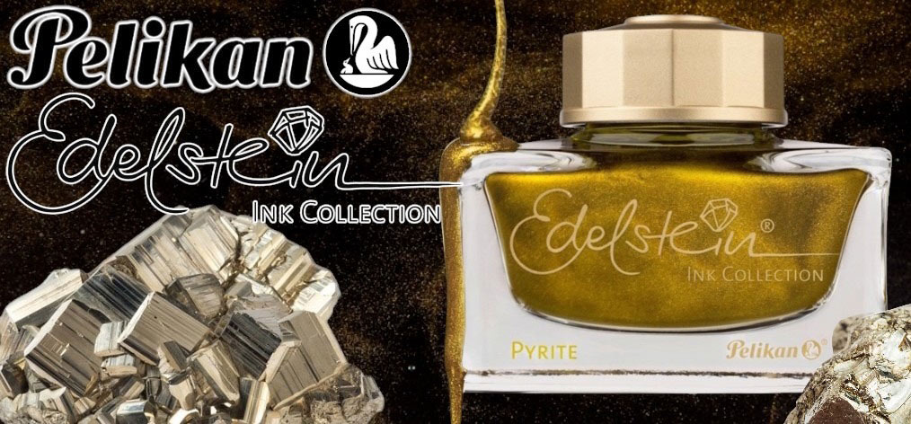 Bouteille d'encre Pelikan, série Encre Edelstein - Pyrite* - Encre de l'année 2026