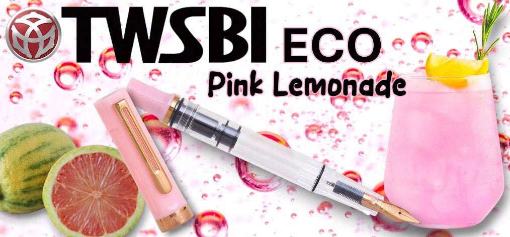 Stylo plume TWSBI, série Eco Limonade rose/Bronze 