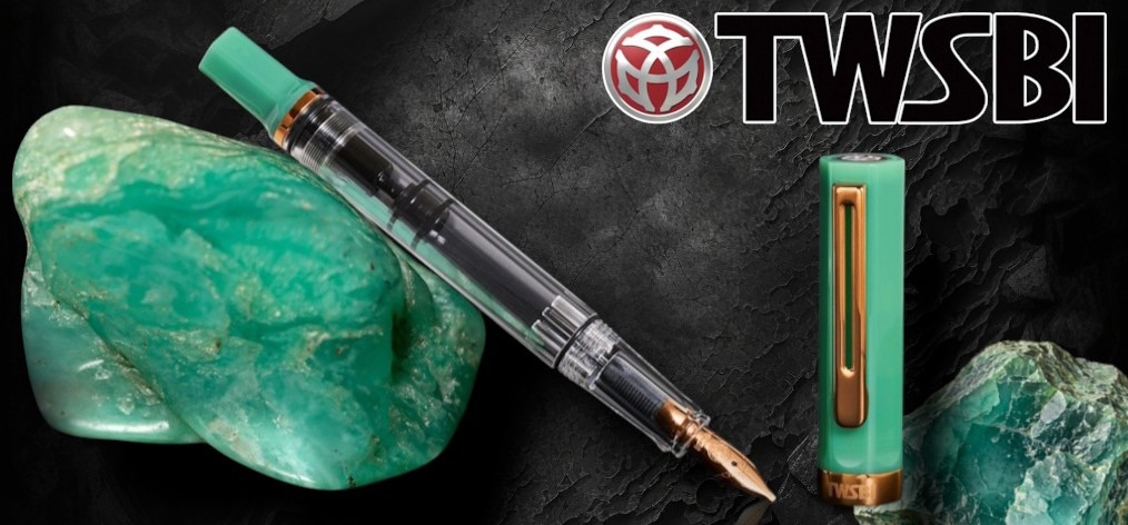 Stylo plume TWSBI, série Eco Jade Jelly/Bronze