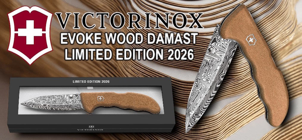 Couteau Victorinox, série Édition Limitée 2026 Evoke Wood Damast 