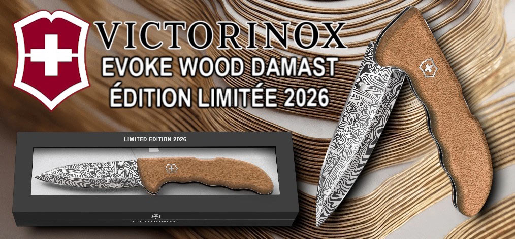 Couteau Victorinox, série Édition Limitée 2026 Evoke Wood Damast 