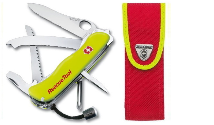 Victorinox Knife, Large Pocket Knives series Fluo yellow (RescueTool)