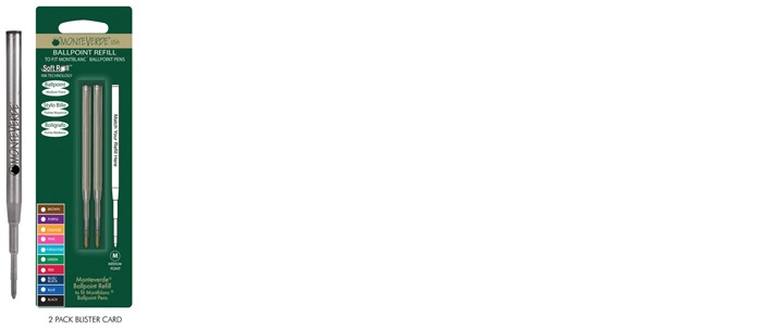 Recharge stylo à bille MonteVerde, Recharge Compatible MONT BLANC Noir