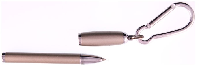 PenUSA Ballpoint pen, Magnetic series Satin Nickel (With Carabiner)