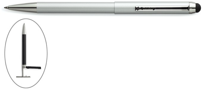 Trodat Ballpoint pen with stamp, Goldring Smart series Silver