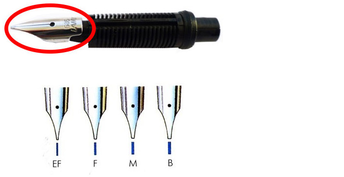 Pointe de plume Lamy, série Pièces 14kt Platine (2000)