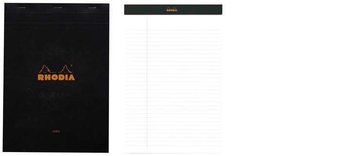 Rhodia Note pad, Basics series Black (#18-Lined)