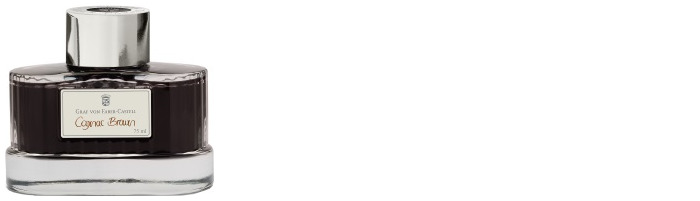 Faber-Castell, Graf von Ink bottle, Encre GvFC Luxury Ink series Cognac brown ink