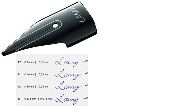 Pointe de plume Lamy, série Pièces Noire Z52 (Lx)