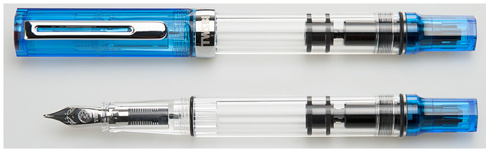 Stylo plume TWSBI, série Eco Bleu transparent
