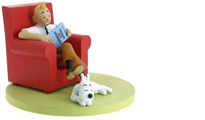 Figurine Tintin, série Décorations Tintin fauteuil rouge (Les Icônes)
