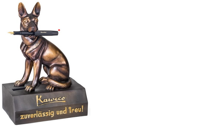 Kaweco Pen stand, Deco series German shepherd - with integrated piggy bank