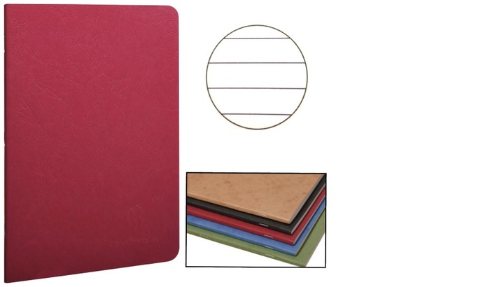 Clairefontaine (A5) Staplebound notebook, Age Bag series Red (148 mm x 210 mm, lined)