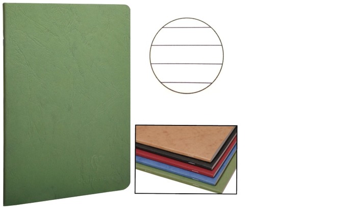 Clairefontaine (A5) Staplebound notebook, Age Bag series Green (148 mm x 210 mm, lined)