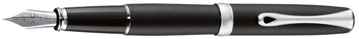 Stylo plume Diplomat, série Excellence A² Noir mat/Chrome mat