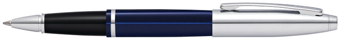 Stylo bille roulante Cross, série Calais Bleu/Chrome