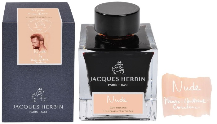 Jacques Herbin Ink bottle, Créations d'artistes inks series Nude ink- 50ml