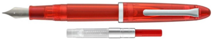 Stylo plume Sailor, série Compass 1911 Steel Rouge transparent