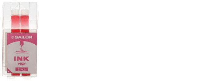 Cartouche d'encre Sailor, série Compass Color Ink Cartridges Encre rose (Boîte de 2)