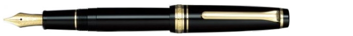 Stylo plume Sailor, série Professional Gear Noir GT (Slim, pointe 14kt)