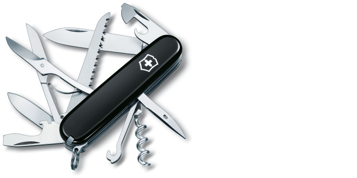 Victorinox Knife, Medium Pocket Knives series Black (Huntsman)