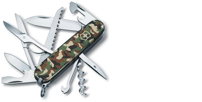 Couteau Victorinox, série Moyens couteaux de poche Camouflage (Huntsman)