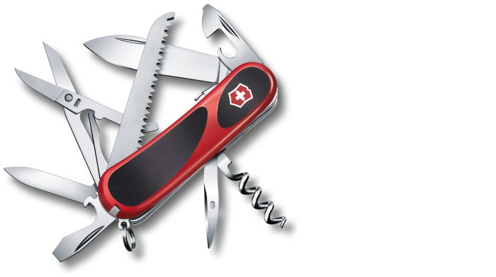 Victorinox Knife, Medium Pocket Knives series Red/Black (Evolution Grip S17)