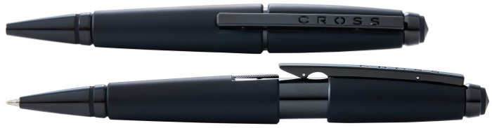Stylo bille roulante rétractable Cross, série Edge Noir BKT