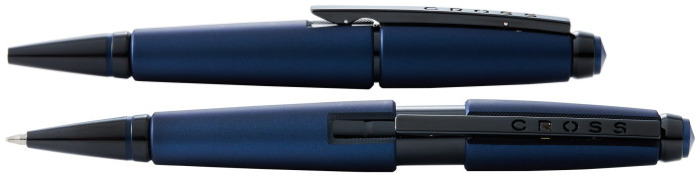 Stylo bille roulante rétractable Cross, série Edge Bleu BKT