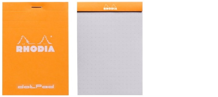 Bloc notes Rhodia, série Basics Orange (#12-Pointillé)