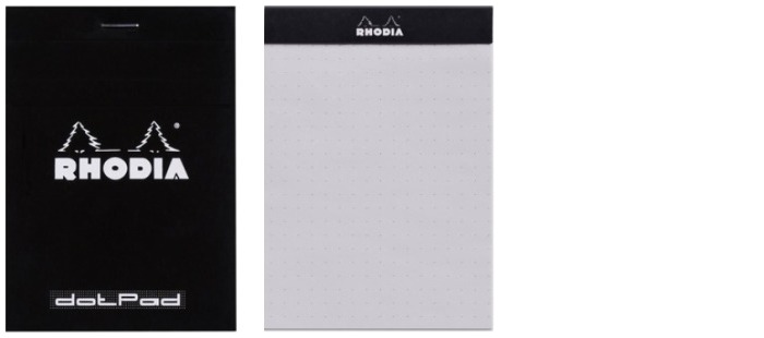 Rhodia Note pad, Basics series Black (#12-Dot grid)