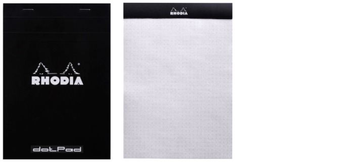 Rhodia Note pad, Basics series Black (#16-Dot grid)