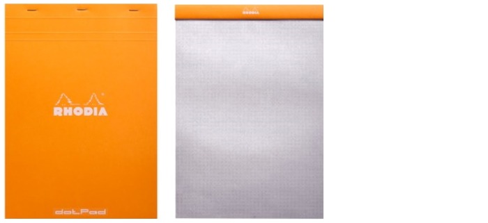 Rhodia Note pad, Basics series Orange (#18-Dot grid)