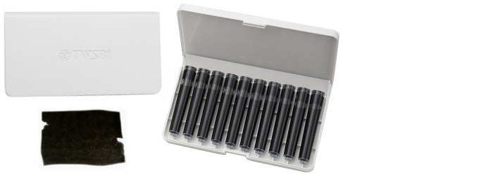 TWSBI Ink cartridge, Accessories series Black ink (Box of 10)