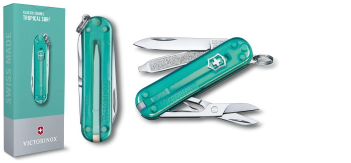 Victorinox Knife, Classic Colors series Translucent turquoise (Classic SD-Tropical Surf)