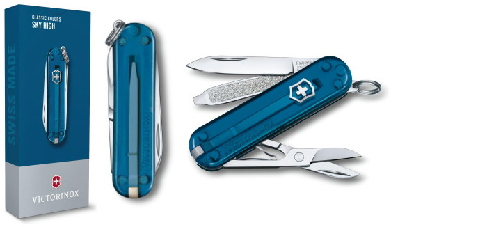 Victorinox Knife, Classic Colors series Translucent teal (Classic SD-Sky High)