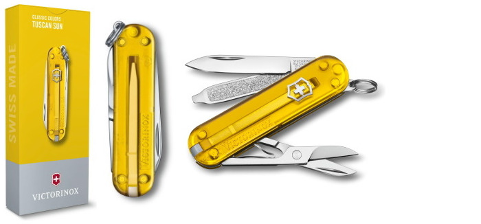 Victorinox Knife, Classic Colors series Translucent yellow (Classic SD-Tuscan Sun)