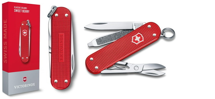 Couteau Victorinox, série Classic Colors Alox rouge (Classic SD-Sweet Berry)