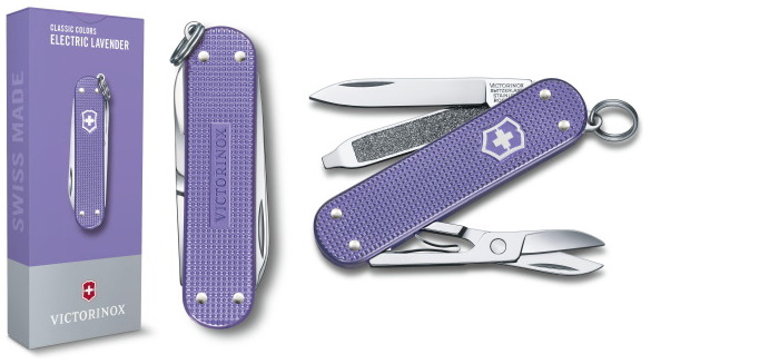 Victorinox Knife, Classic Colors series Lavender Alox (Classic SD-Electric Lavender)