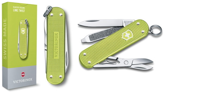 Victorinox Knife, Classic Colors series Lime green Alox (Classic SD-Lime Twist)