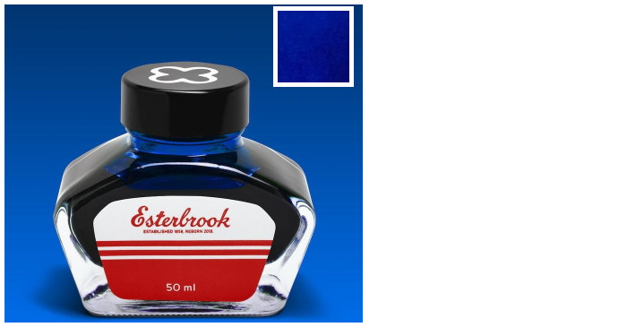 Bouteille d'encre Esterbrook, série Encres Encre Aqua bleu (Aqua - 50ml)