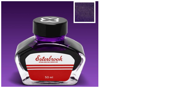 Bouteille d'encre Esterbrook, série Encres Encre lilas* (*Shimmer Lilac - 50ml)